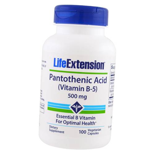 

Пантотеновая кислота, Pantothenic Acid 500, Life Extension 100вегкапс (36346013)