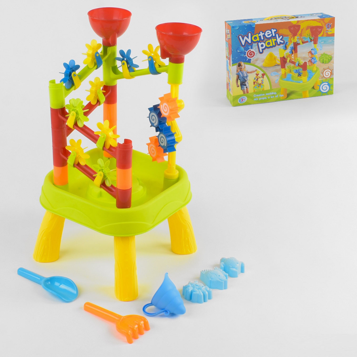 

Игрушечный столик для песка и воды 979 A с мельницей-лабиринтом