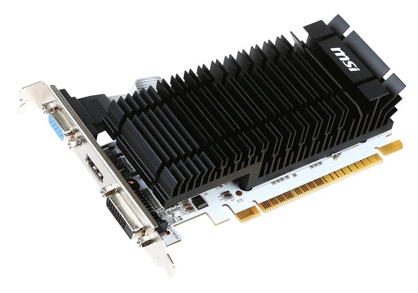 

Відеокарта MSI GeForce GT 730 2GB GDDR3 902MHz/1600MHz, 64-bit, Silent, Low Profile, DVI, D-sub, HDMI