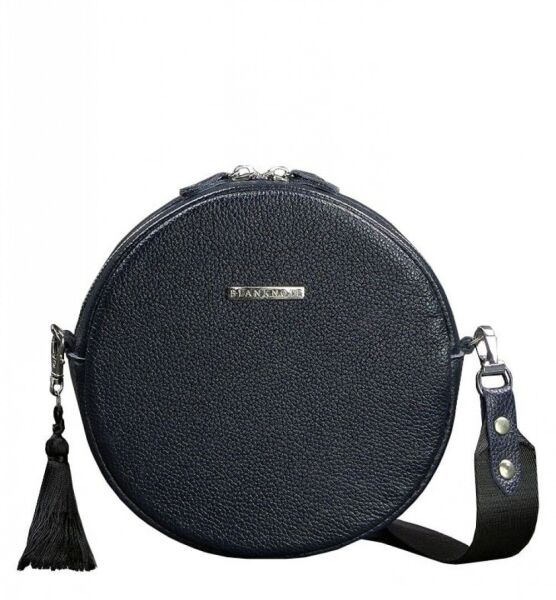 

Кожаная круглая женская сумочка Tablet BlankNote темно-синяя BN-BAG-23-NAVY-BLUE