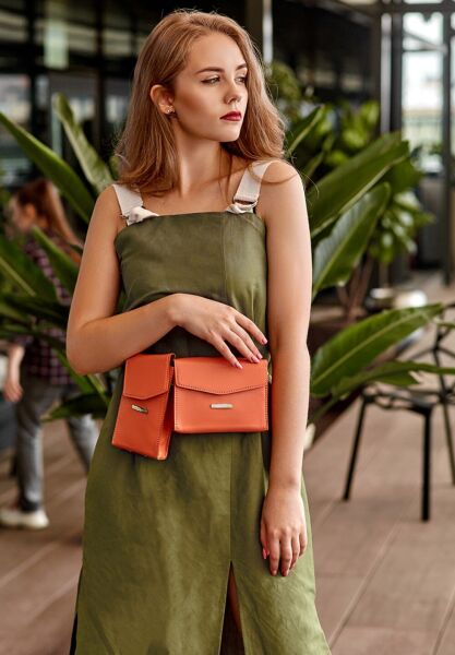 

Набор женских кожаных сумок BlankNote Mini поясная/ кроссбоди коралловые - BN-BAG-38-LIVING-CORAL