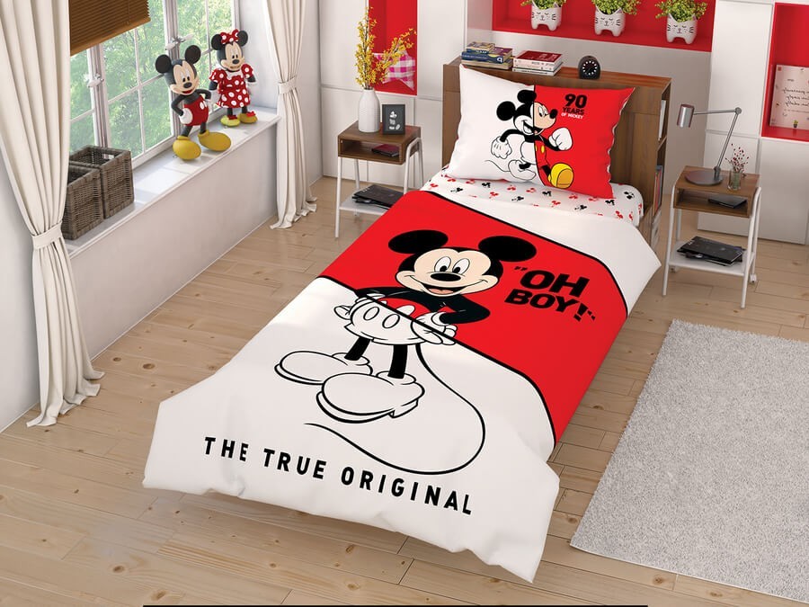 

Комплект постельного белья TAC Mickey Mouse Cek Ранфорс детский и подростковый
