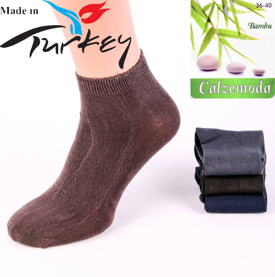 

Женские качественные короткие носки Calzemoda BL08. В упаковке 12 пар. Турция