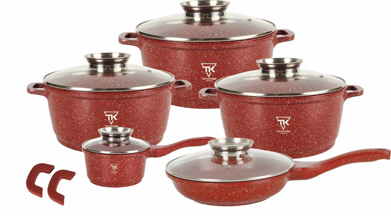 

Набор Кастрюль Top Kitchen TK00020 из 5 ёмкостей бордо
