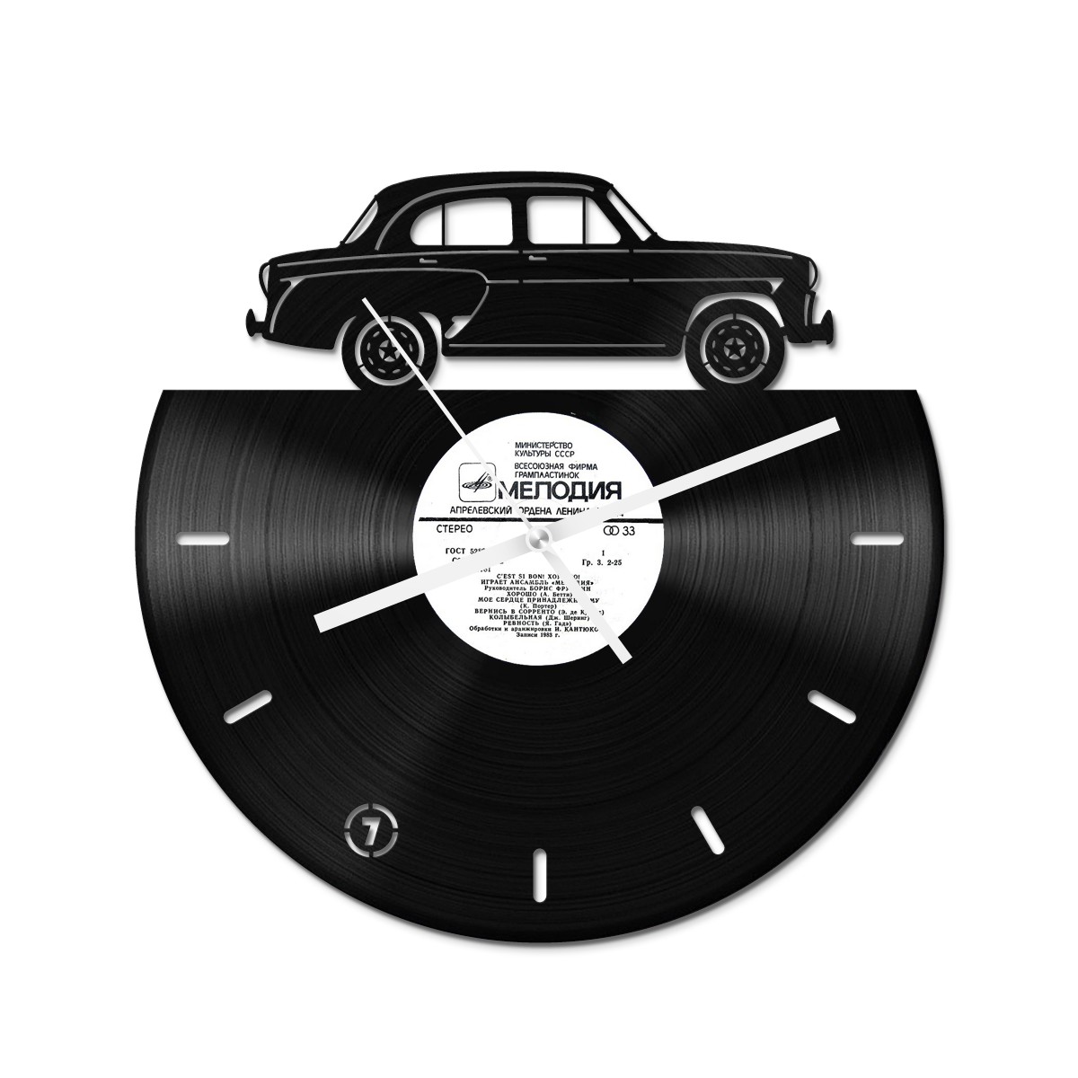 

Вініловий годинник Bear Kustom Arts Москвич 30 см