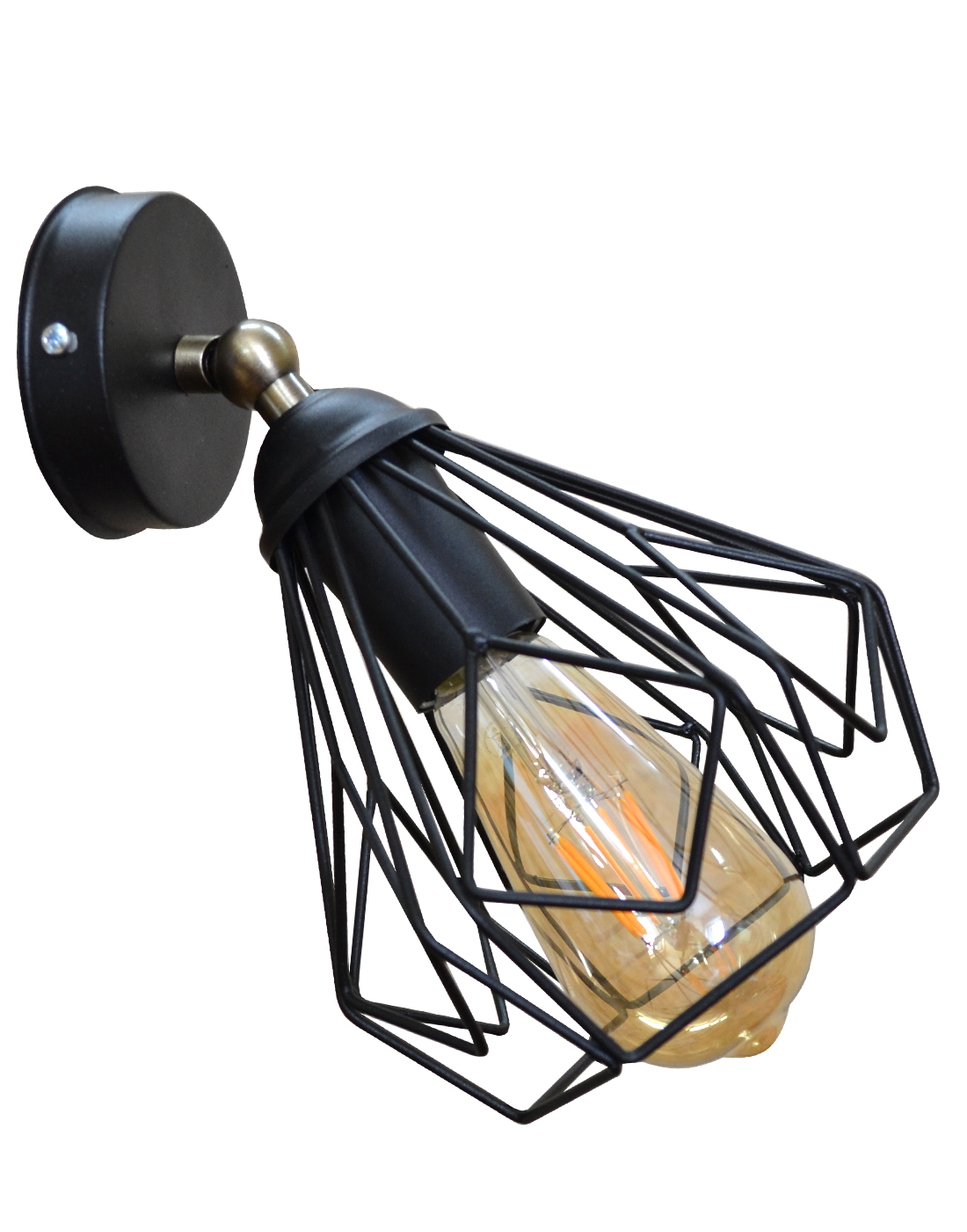 

Светильник настенный бра 100lamp Loft Е-27 металл, черный (NL 538-1b)