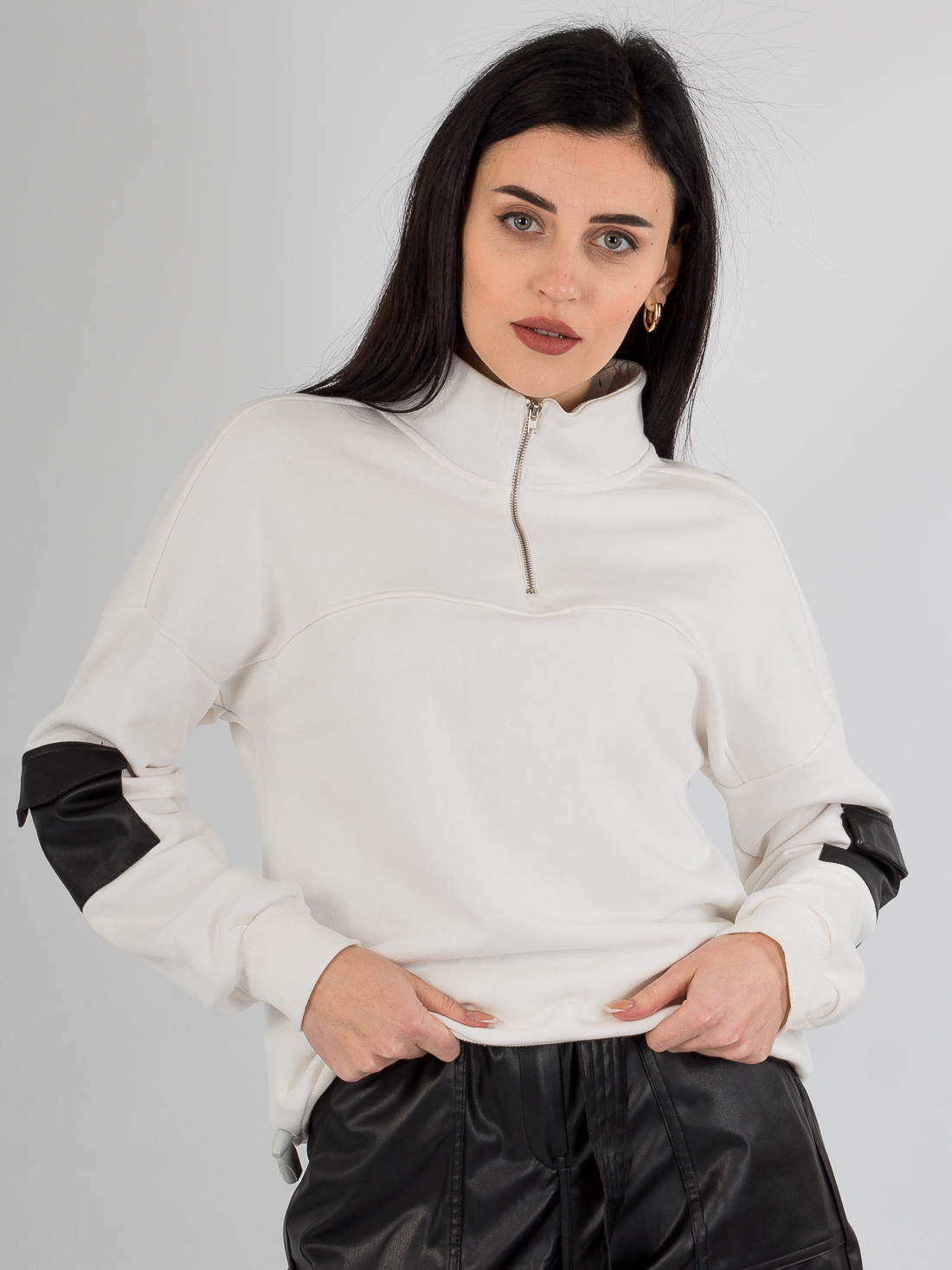 

Свитшот BEBE PLUS 24487  Белый, Свитшот BEBE PLUS 24487 M Белый