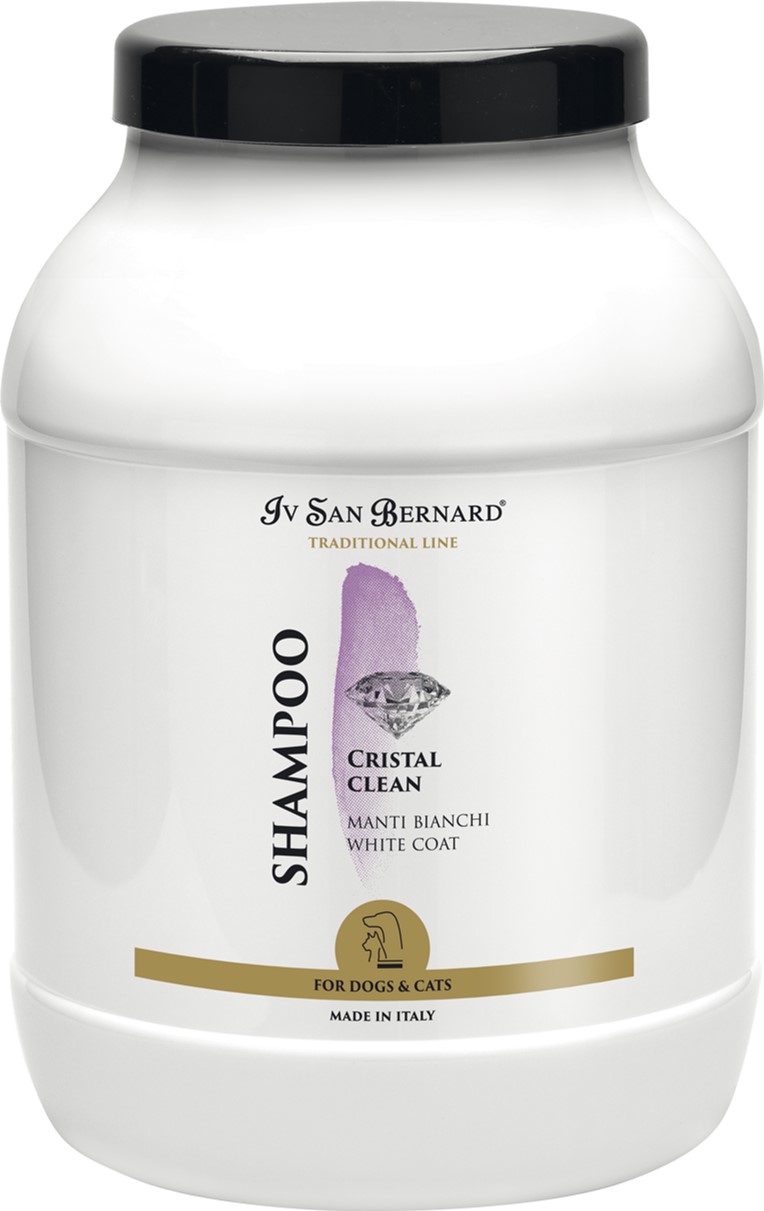 

Шампунь Iv San Bernard для собак и кошек Cristal Clean для белой шерсти устраняет желтые пятна 3 л (8883 SHCRI3000)