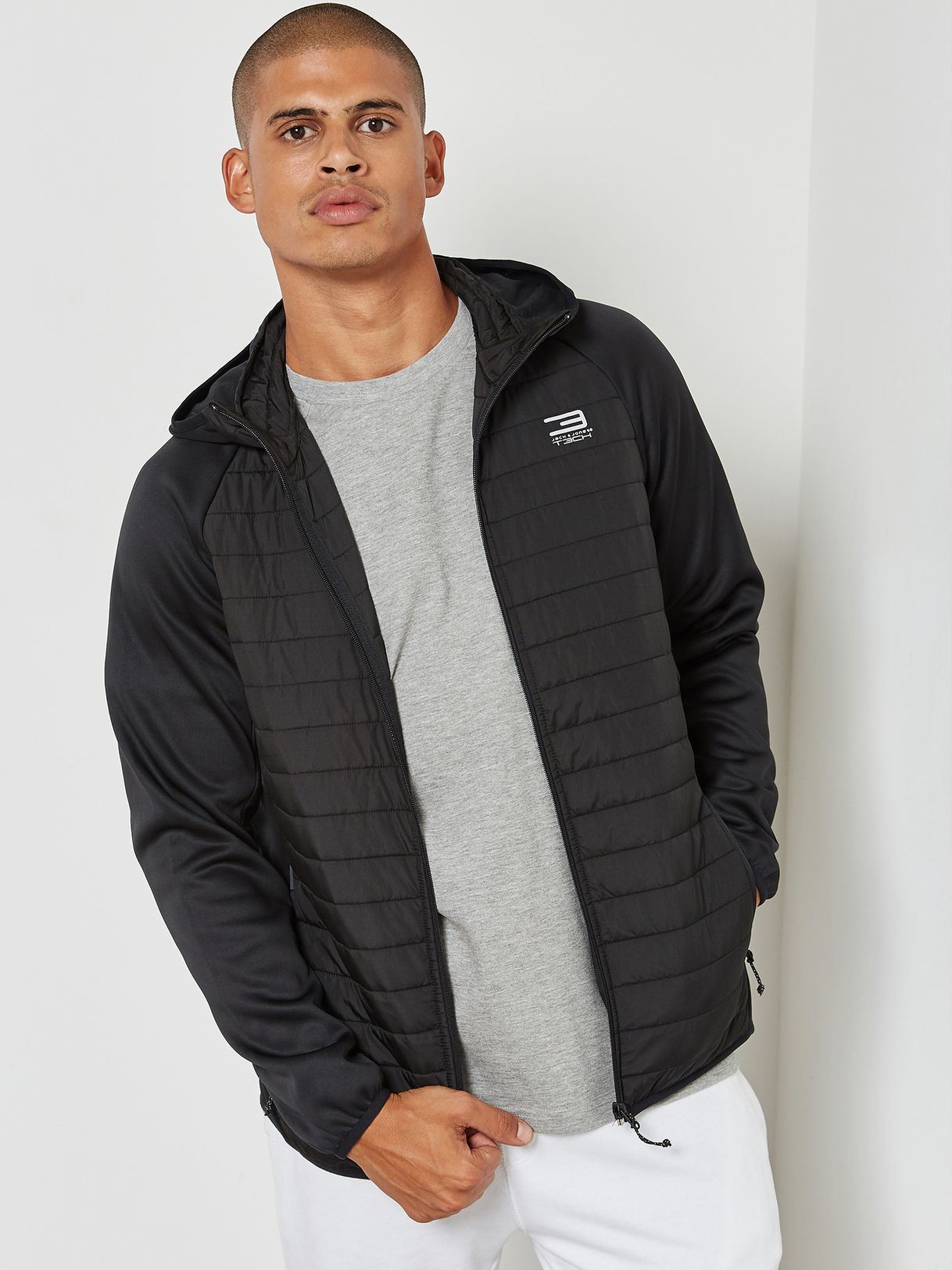 

Многослойная стеганая куртка Jack & Jones 12110590 L Черный