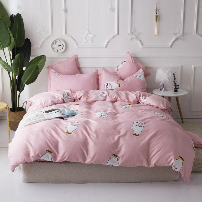 

Комплект постельного белья Молоко (полуторный) Berni Home Розовый