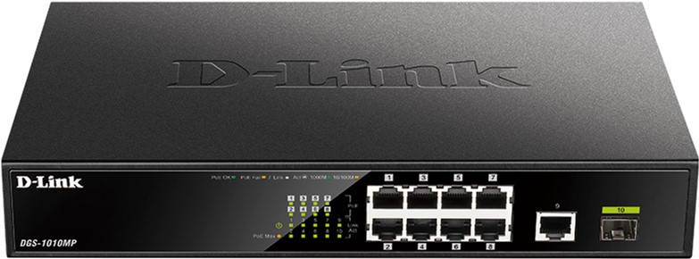 фото Комутатор некерований D-Link DGS-1010MP