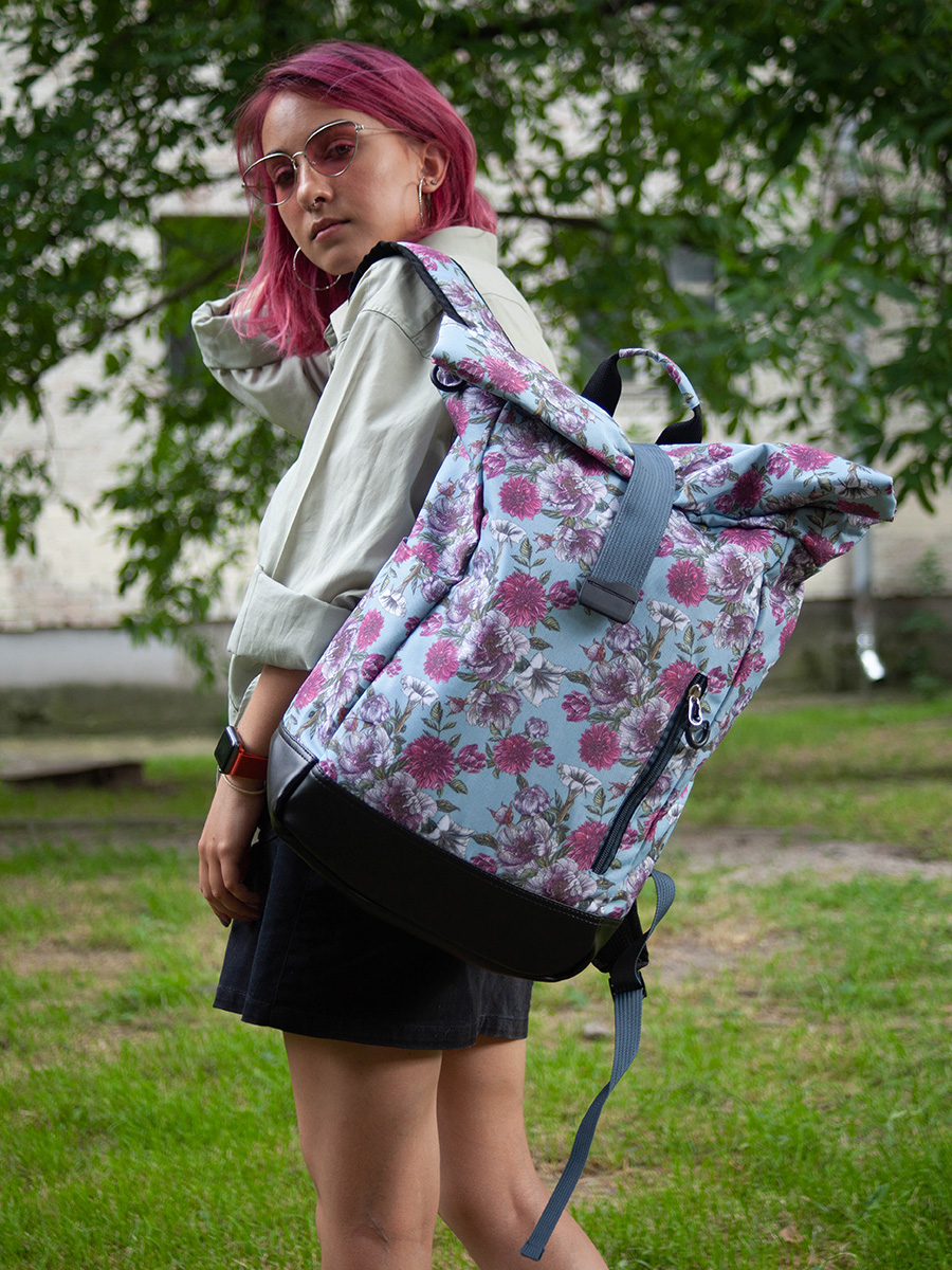 

Рюкзак MamaKazala «Rolltop» цветочки