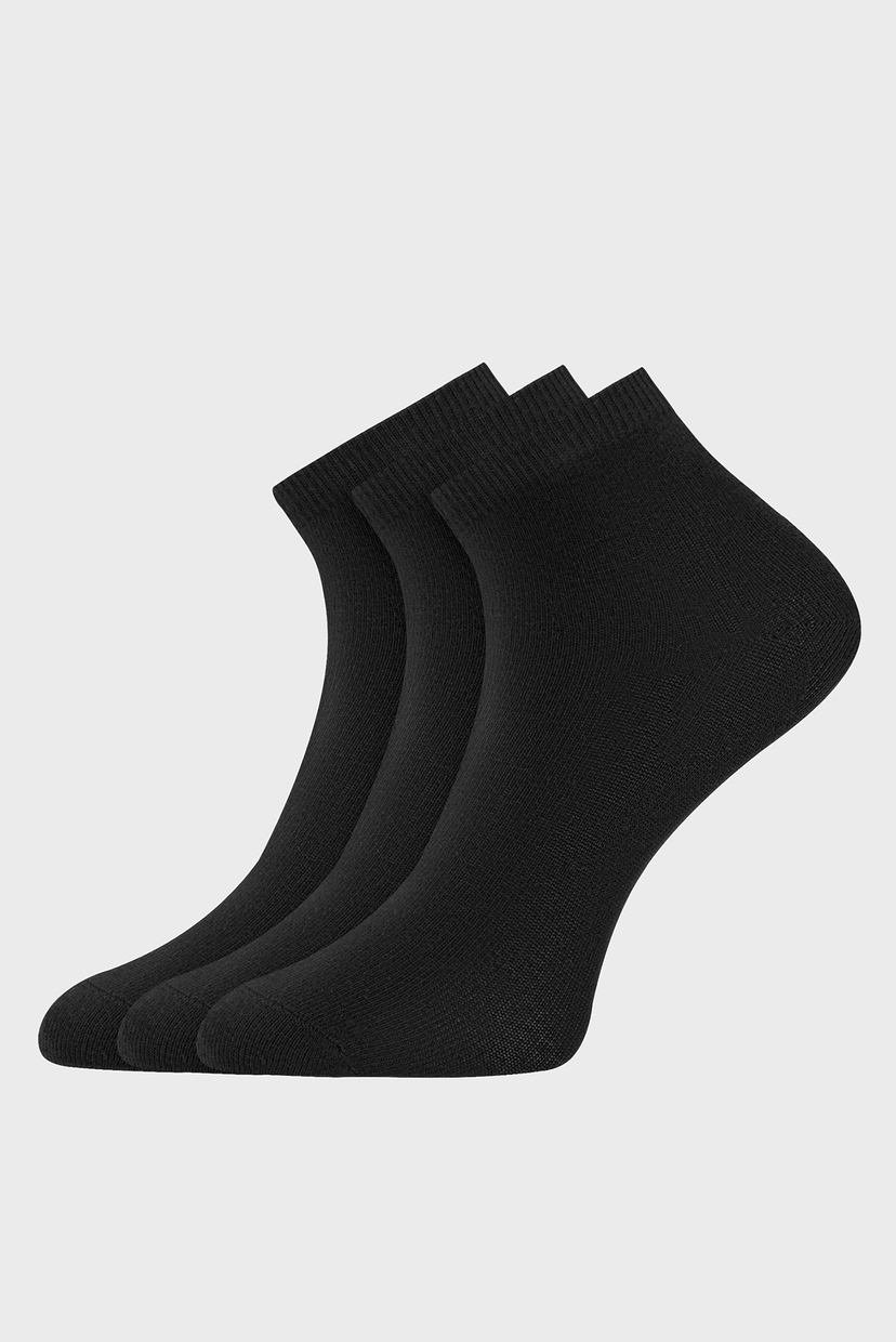 

Хлопковые черные носки (3 пары) Oodji 35-37 57102418T3/47469/67