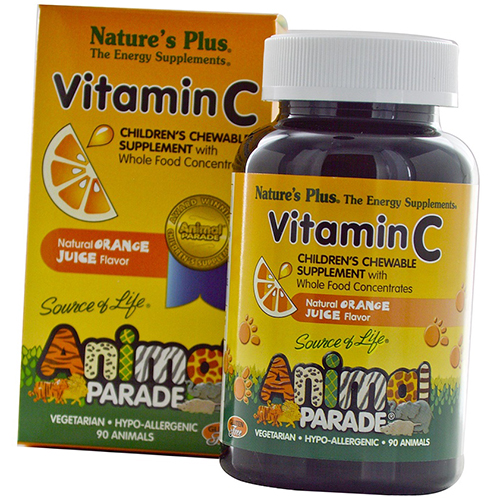 

Жевательный Витамин С для детей, Animal Parade Vitamin C Childrens, Nature's Plus 90таб Апельсин без сахара (36375042)