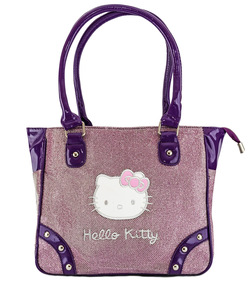 

Сумка Hello Kitty для девочек большая прямоугольная фиолетовая с блеском (HK-03B-viol)