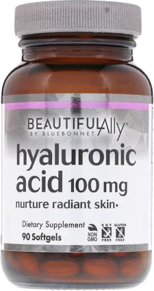 

Натуральная добавка Bluebonnet Nutrition Гиалуроновая Кислота 100 мг Beautiful Ally 90 желатиновых капсул (743715015128)