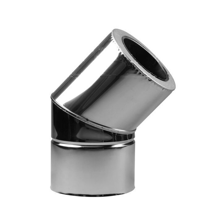 

Колено STALAR 45° Термо Ø160/220 нерж/оц 0.8мм элемент дымохода из нержавеющей стали 321