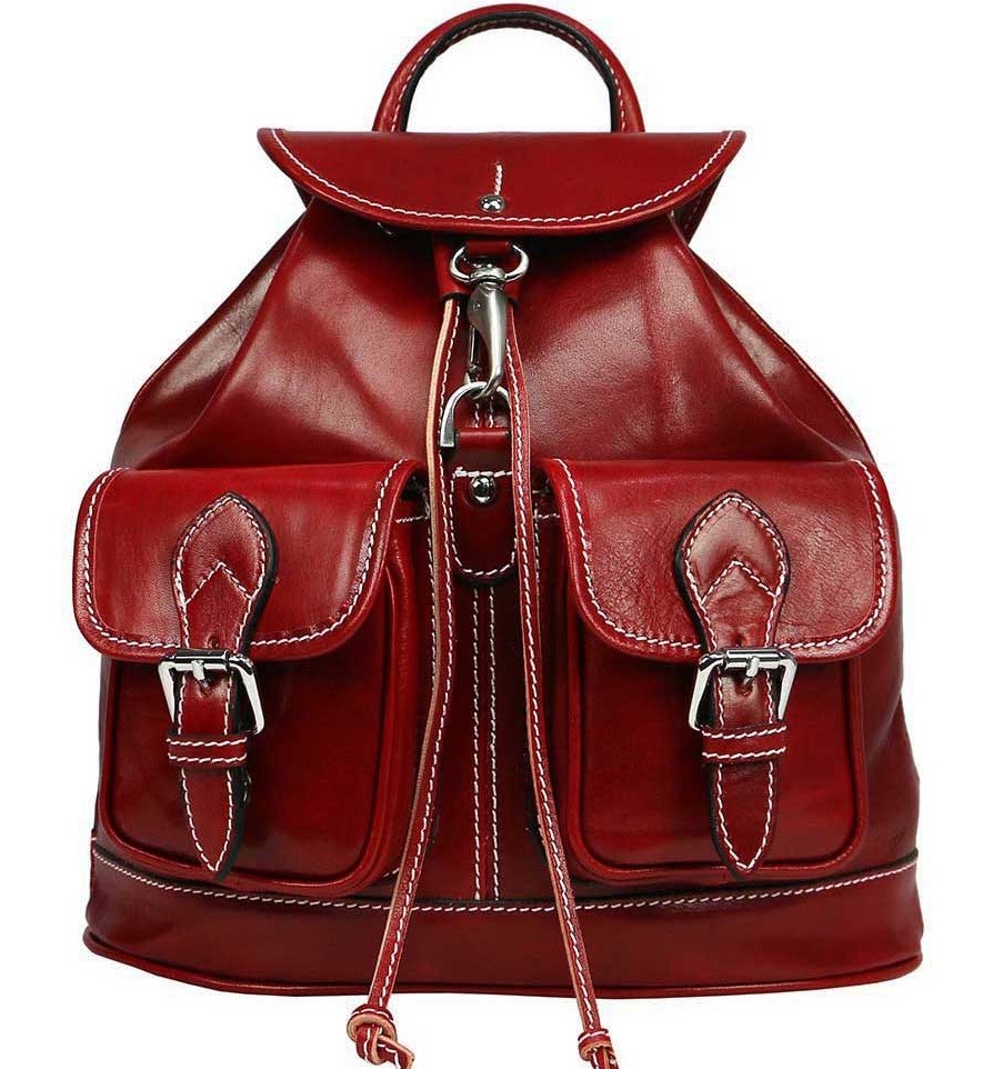 

Кожаный рюкзак Bottega Carele BC715 red