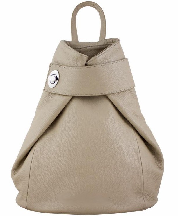

Женская кожаная сумка-рюкзак Italian bags DB6933 sand