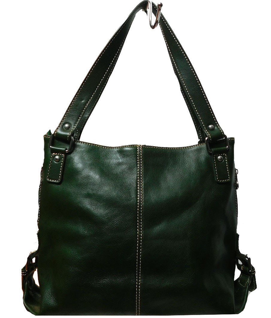 

Женская кожаная сумка Bottega Carele BC208 green