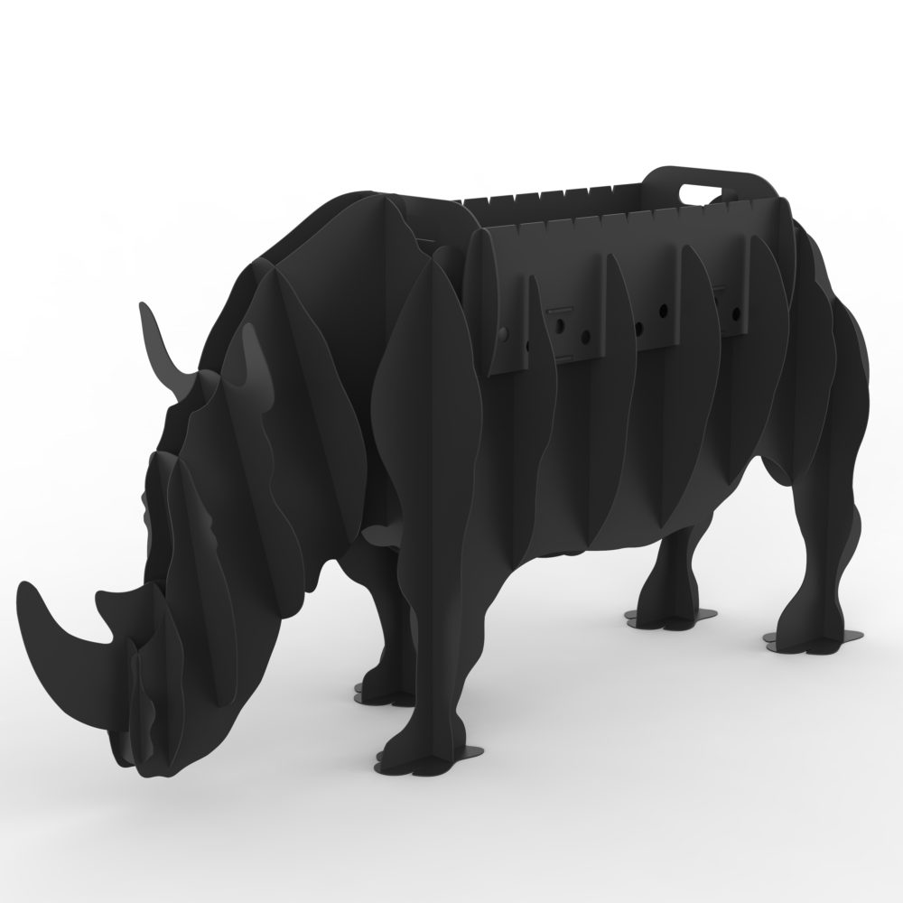 

Мангал розбірний Носоріг 3D. Мангали у вигляді тварин