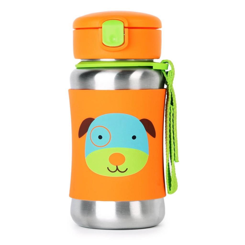 

Сталева пляшечка з трубочкою Skip Hop Zoo Собачка