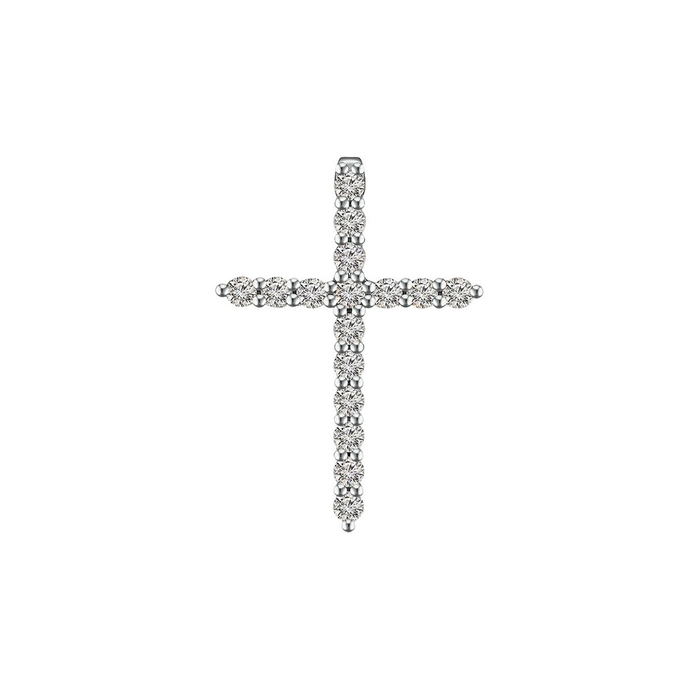 

Золотой Крестик с бриллиантами 0,58сt 16шт. Congress Diamond (Cr01 2.1)