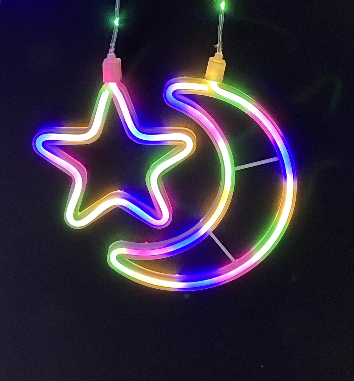 

Светодиодная гирлянда Штора Звезда и Луна RGB для украшения любого пространства