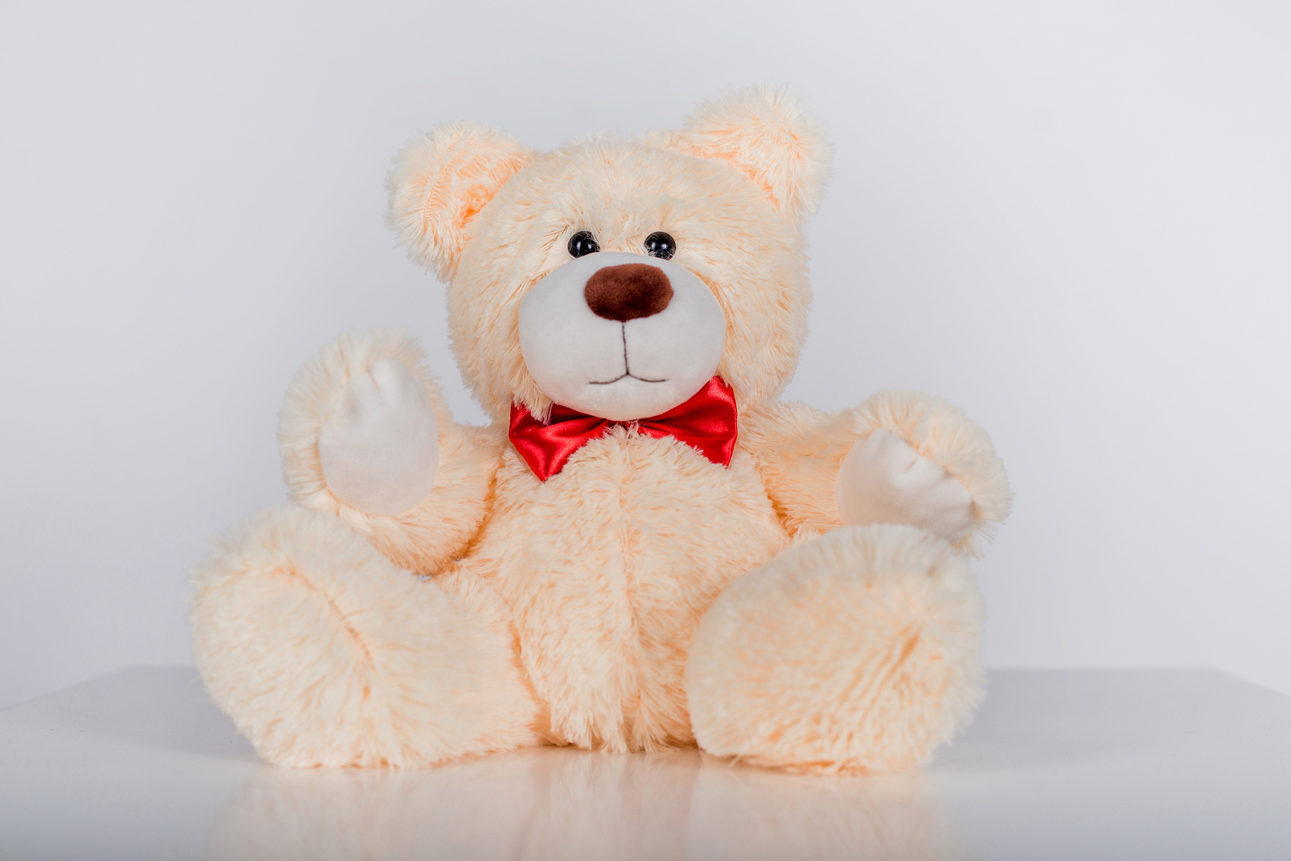 

Плюшевый мишка маленький UToys Рональд 35 см кремовый