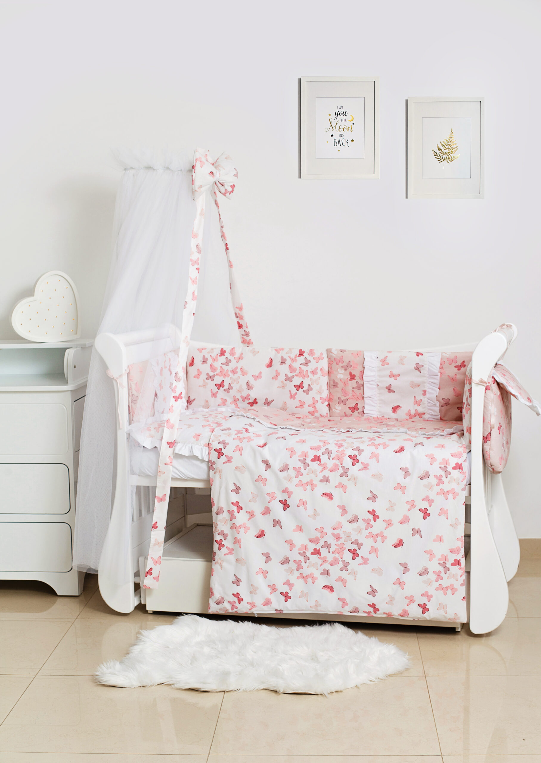 

Комплект постельный 8 ел Twins Romantic Spring collection, Butterfly, розовый