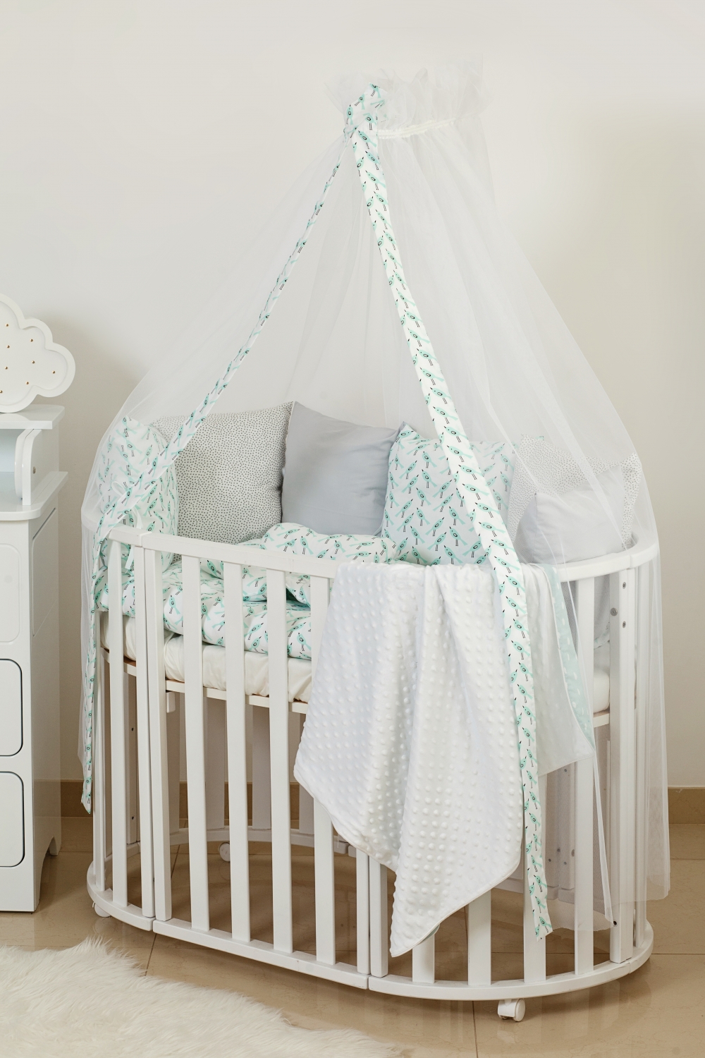 

Постель Twins Dolce D-406 Птички 8 эл mint