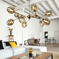 

Люстра Glass Gold/Coffee 10P