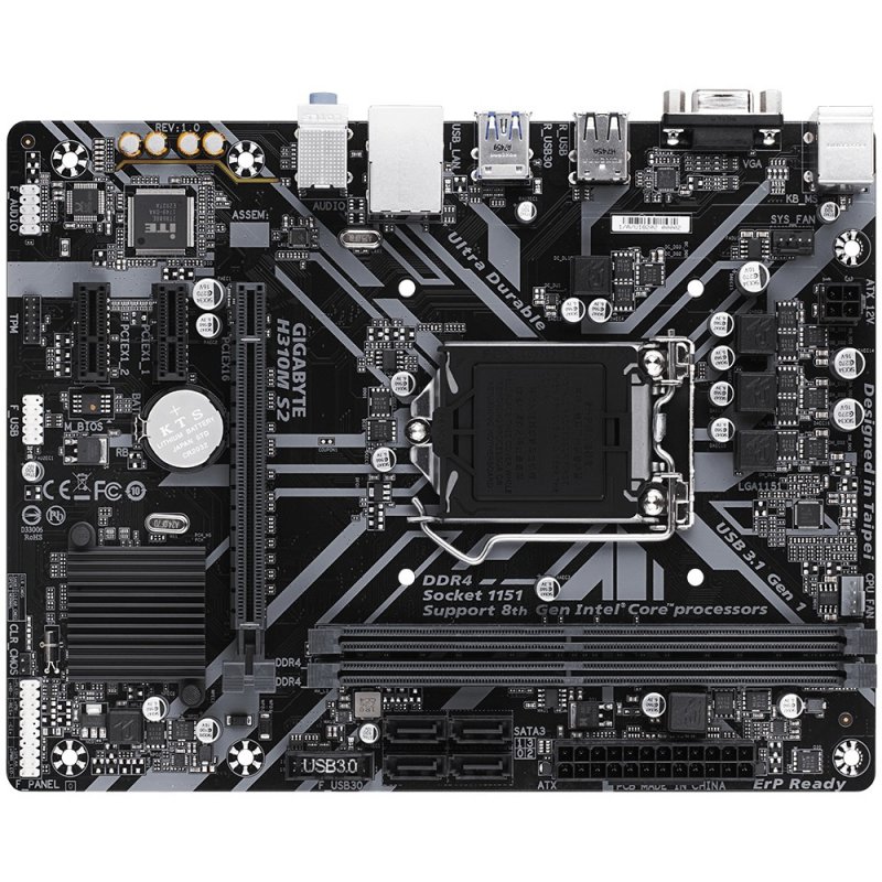 

Материнская плата GIGABYTE H310M S2 2.0 (H310M S2 2.0)