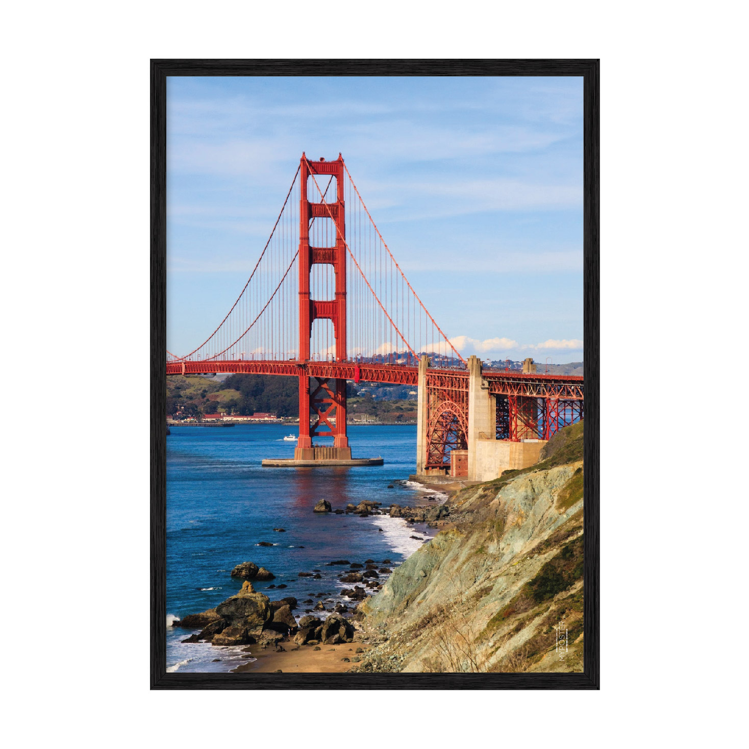 

Постер "Golden Bridge" с антибликовым стеклом 420x594 мм в чёрной рамке