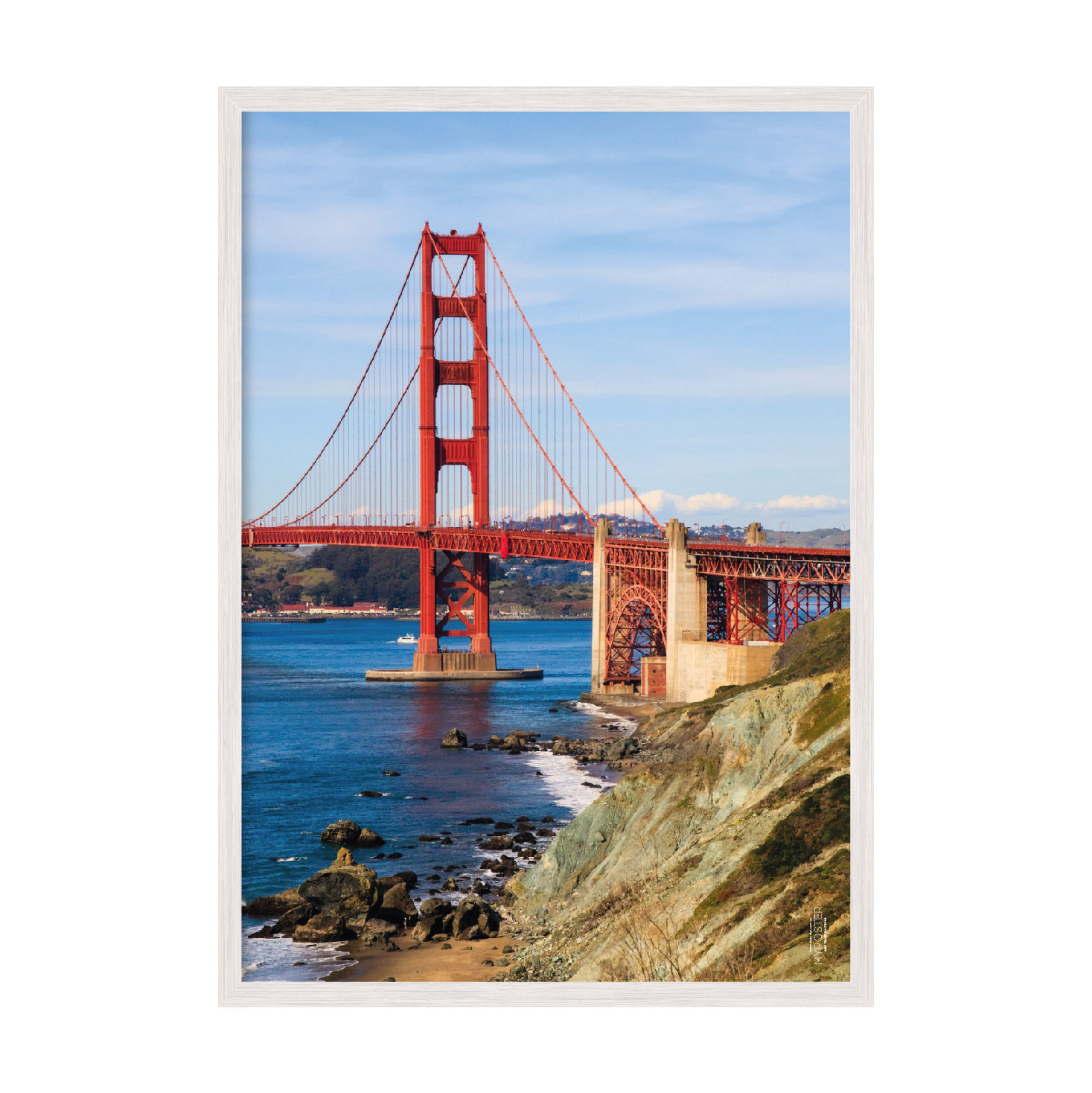 

Постер "Golden Bridge" с антибликовым стеклом 596x840 мм в белой рамке