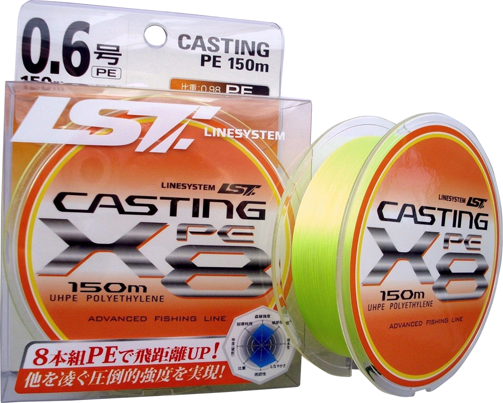 

Шнур LineSystem Casting PE X8 150 м 4.3 кг #0.6 Желтый (L4206E)