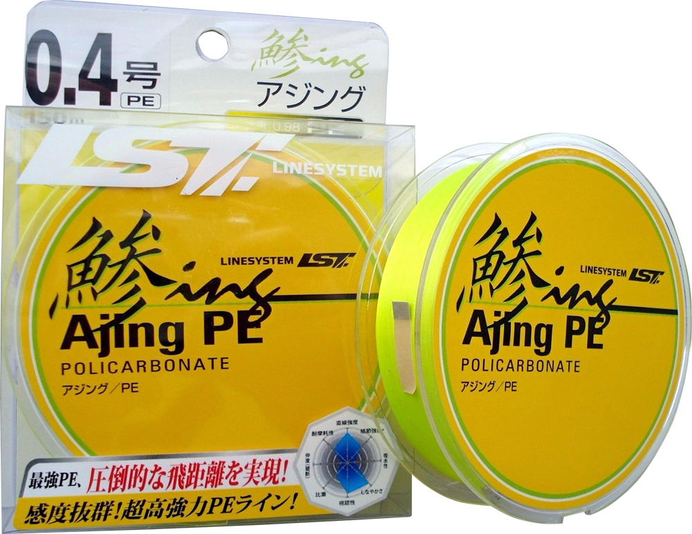 

Шнур LineSystem Ajing PE 150 м #0.4 3.4 кг Желтый (L4204K)
