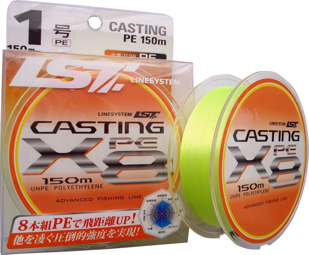 

Шнур LineSystem Casting PE X8 150 м #1 7.5 кг Желтый (L4210E)