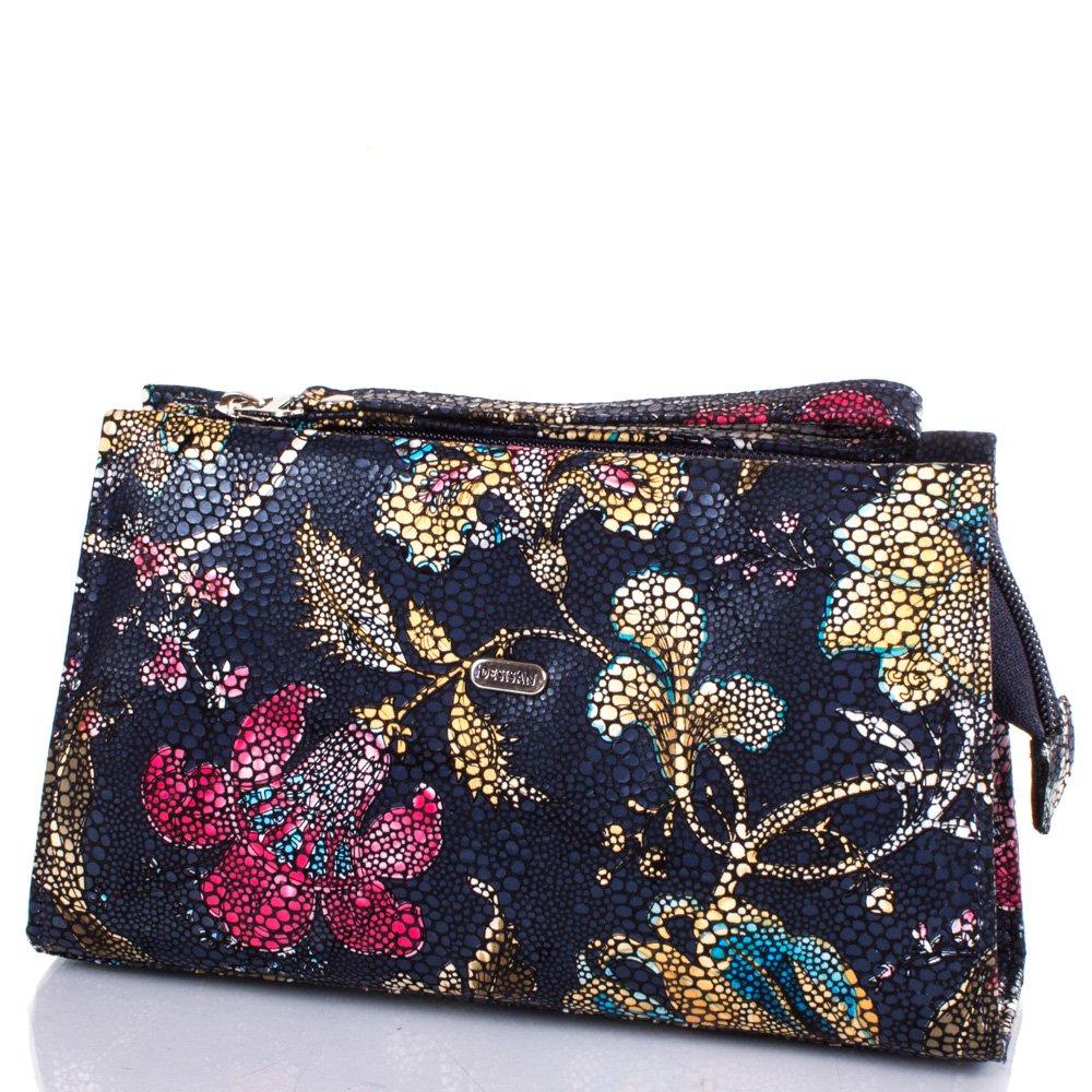 

Женская кожаная косметичка Desisan 17,5х11х6 см Разноцветный