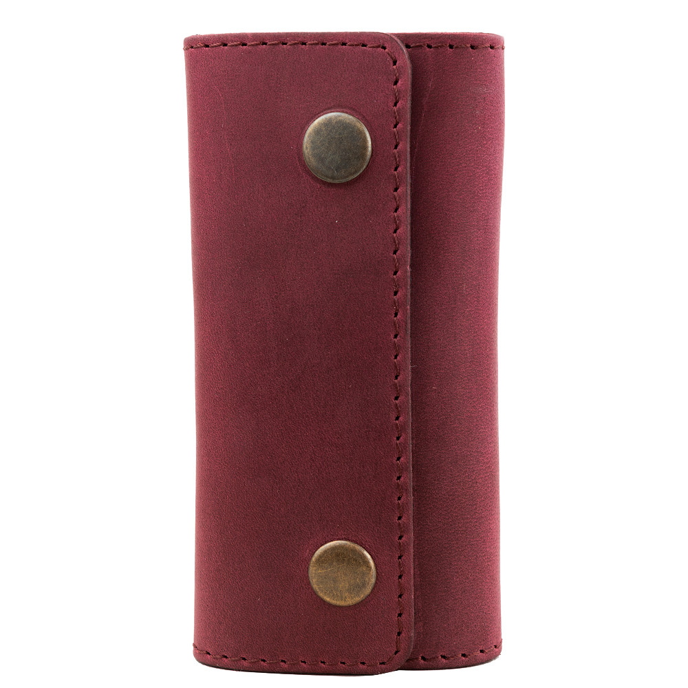 

Женская кожаная ключница DNK Leather 5х11,5х2 см Бордовый