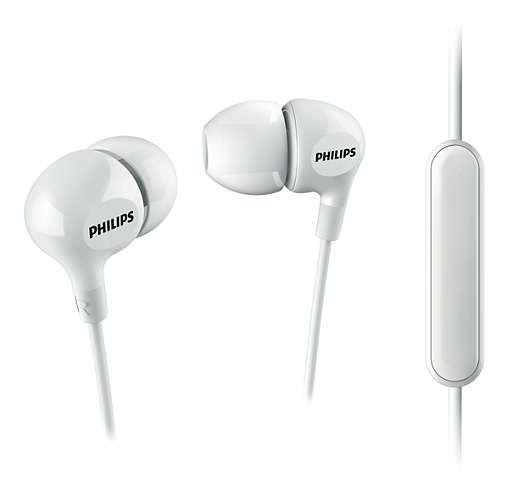 

Наушники Philips SHE3555 In-ear Mic White