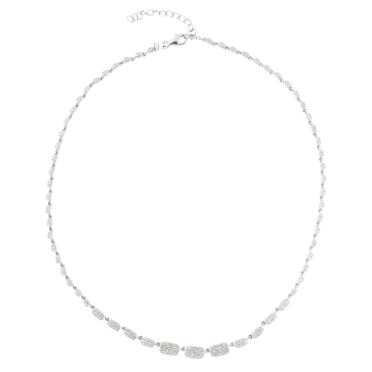 

Серебряное колье Dariy со вставками swarovski