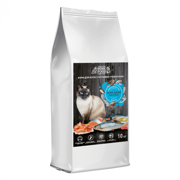 

Гипоаллергенный корм для кошек Home Food Морской коктейль 10 кг (4828333781000)