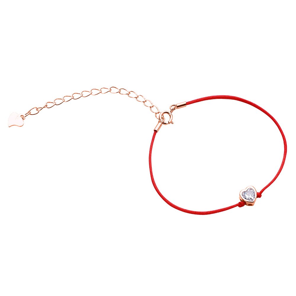 

Серебряный браслет SILVEX925 Сердце из красной нити с фианитом модели Б3КФ/900