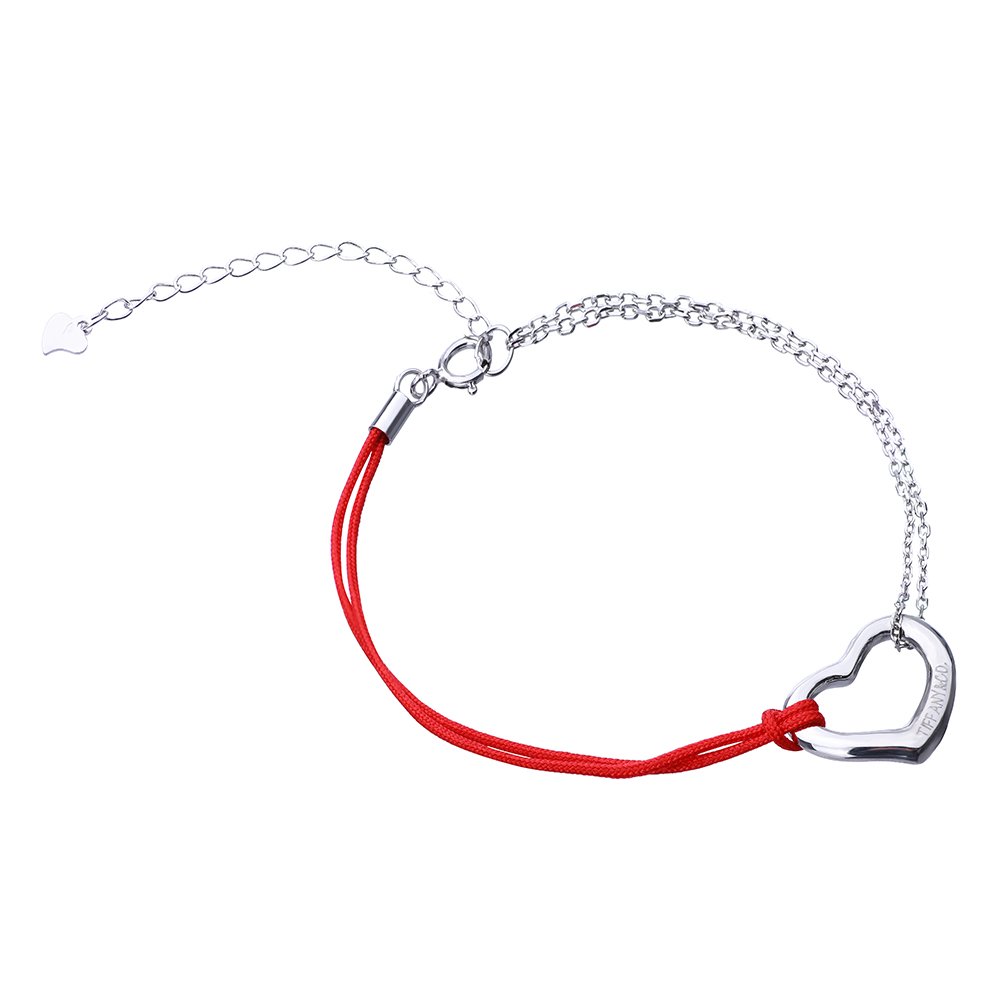 

Серебряный браслет SILVEX925 Сердце из красной шелковой нити модели Б2К/908-1