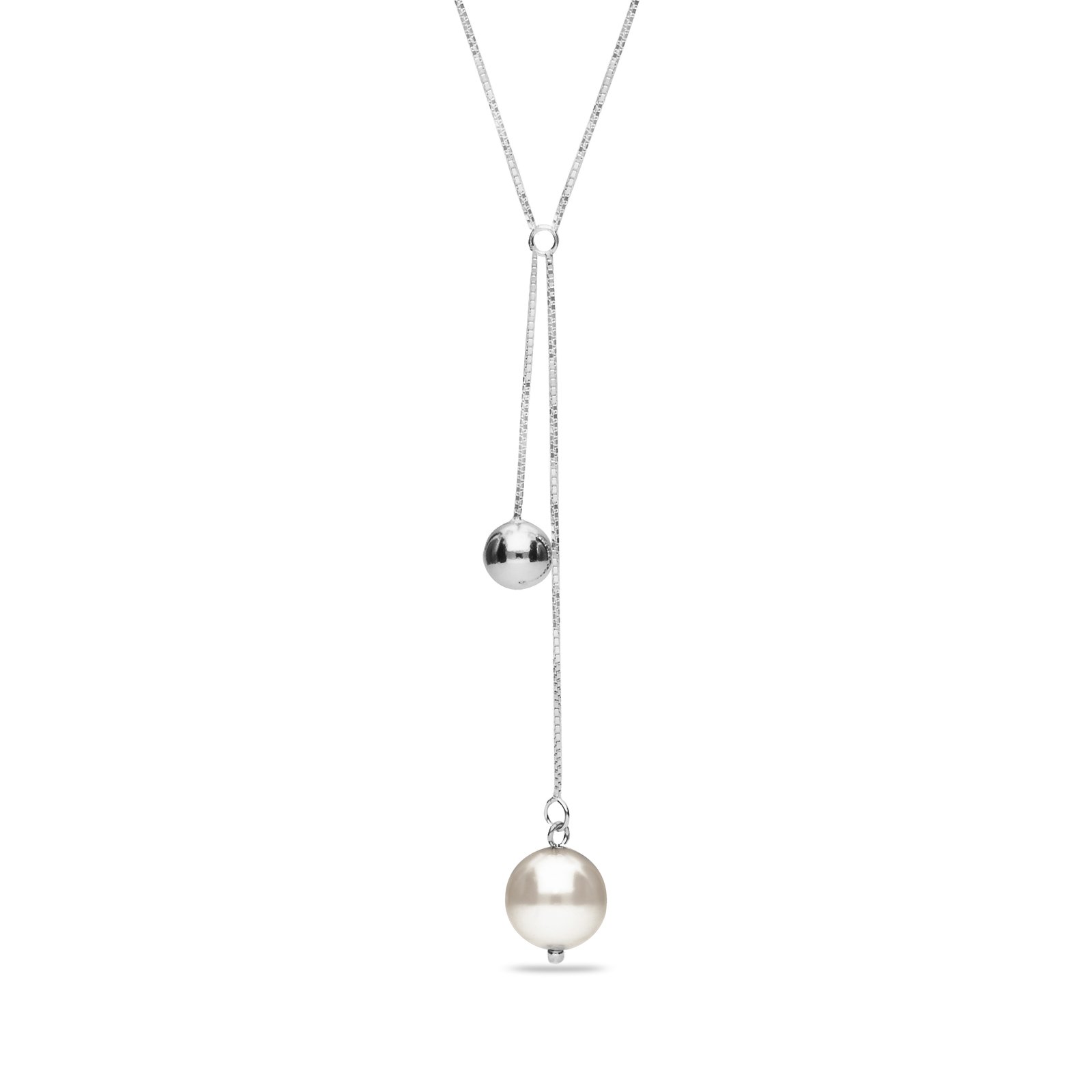 

Серебряное колье SPARK Hazen с жемчугом Swarovski модели NK581012CR