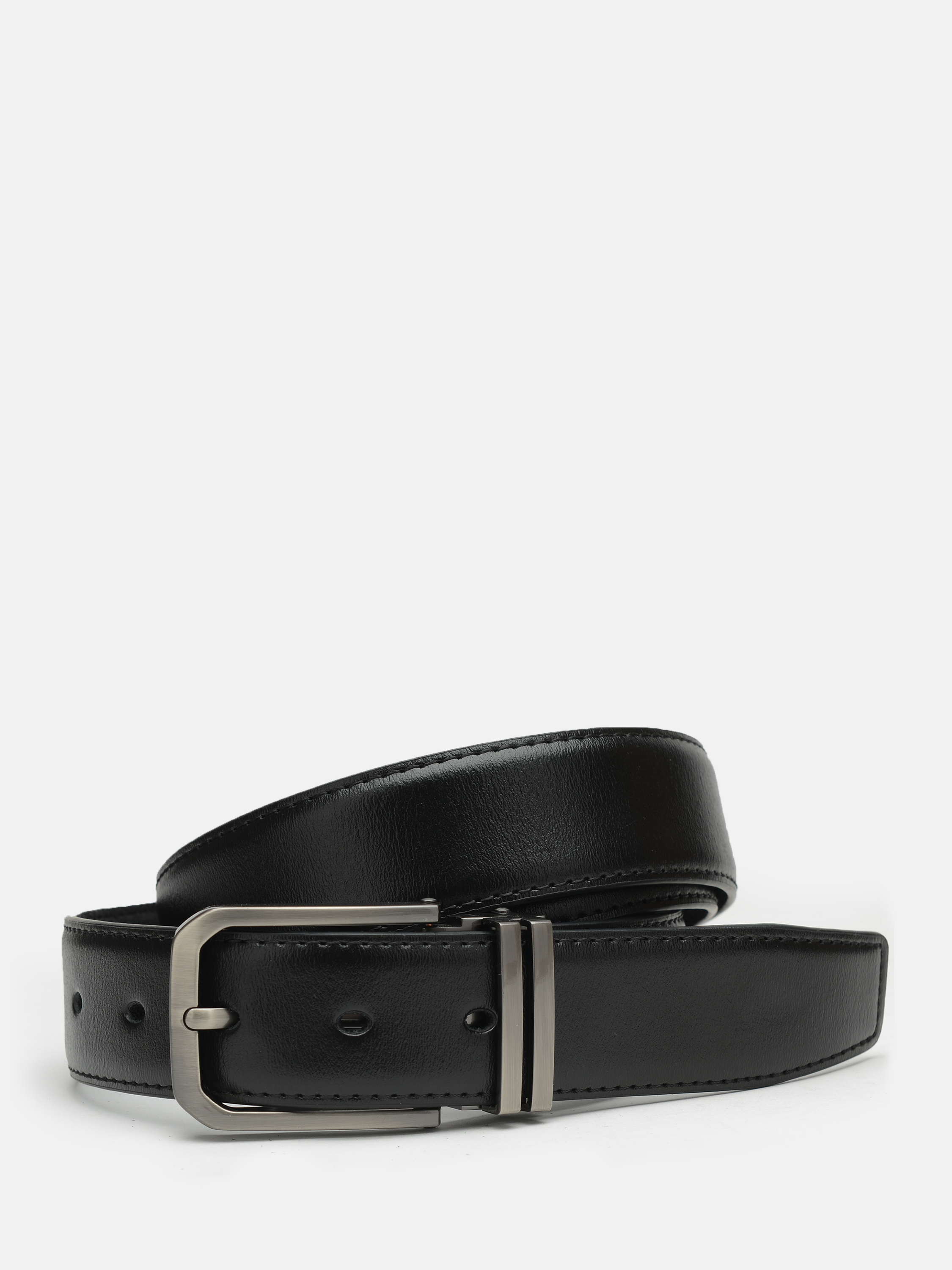 

Мужской ремень кожаный Laras CV10622-3-black 120-130 см Черный