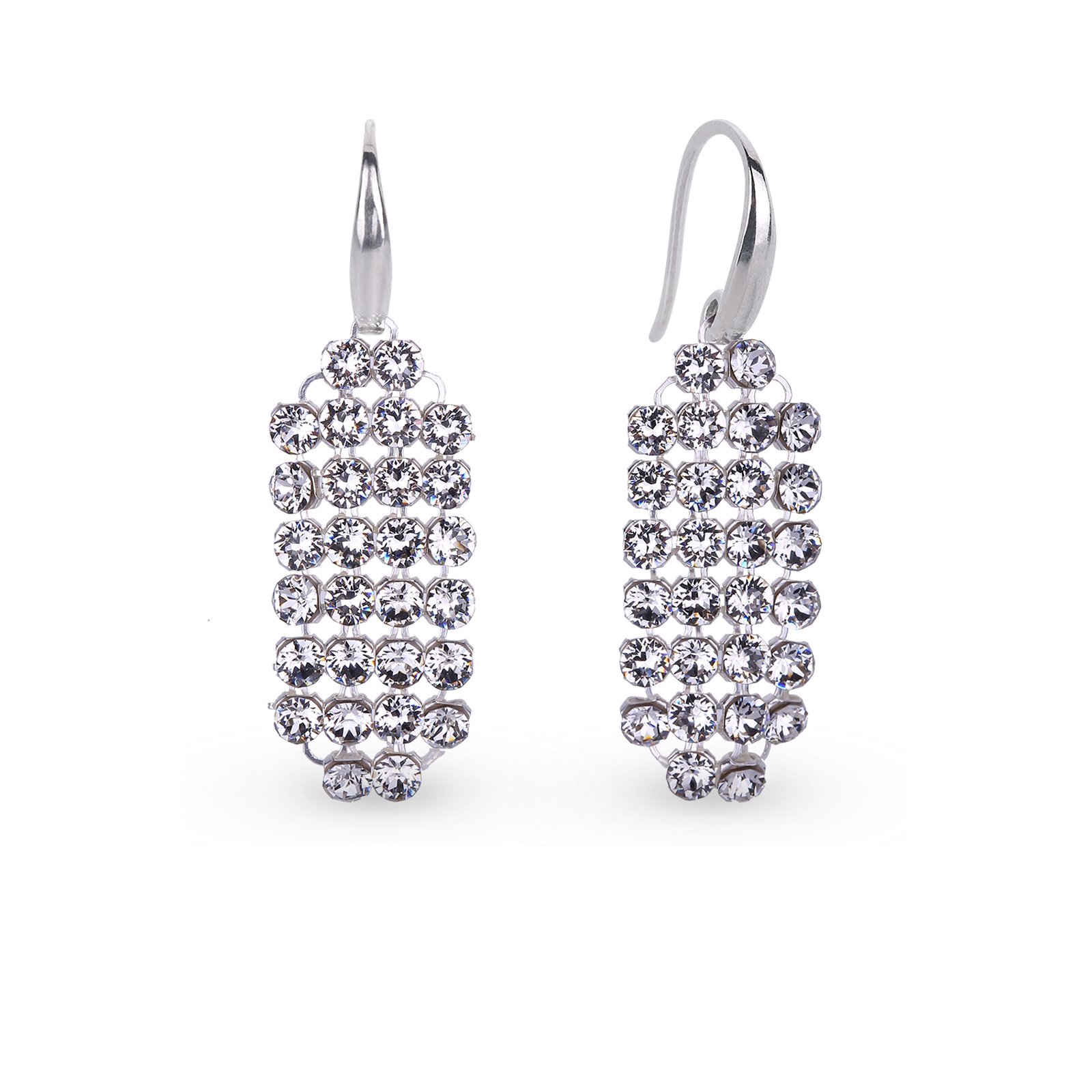

Серебряные серьги SPARK Stylish со Swarovski модели KWMESH2C