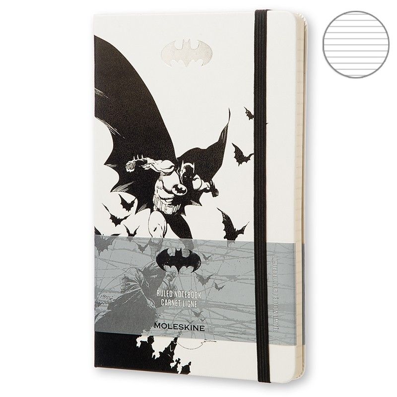 

Блокнот Moleskine Batman средний белый LEBA01QP060