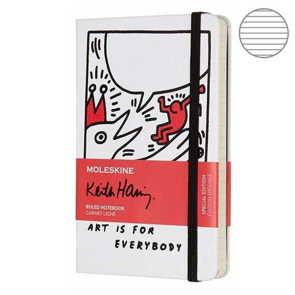 

Блокнот Moleskine Keith Haring маленький белый LEKH01MM710